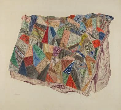 Nga,UK,16th-19th c.Max Unger, Patchwork Quilt, 1935 1942 写真素材