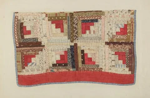 Nga,UK,16th-19th c.Mina Greene, Patchwork Bedspread, 1935 1942 写真素材
