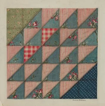 Nga,UK,16th-19th c.Mona Brown, Patchwork Quilt, 1935 1942 Fotos de archivo