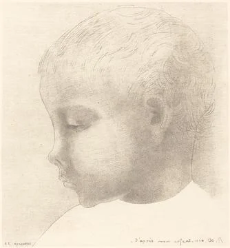 Nga,UK,16th-19th c.Odilon Redon, Mon Enfant (My Child), 1892 Stock Photos