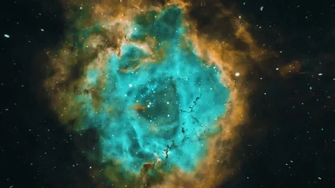 NGC-2244 aka the Rosette Nebula in 3D Vídeos de archivo 220576388