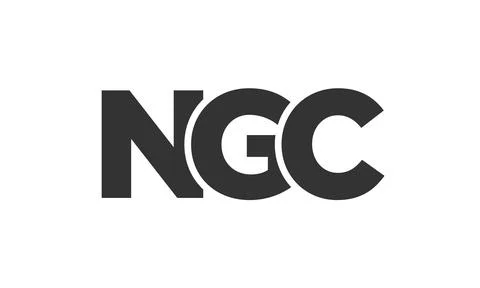 NGC logo design template with strong and modern bold text. Initial based ve.. Stock Illustration