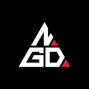 NGD triangle letter logo design with triangle shape. NGD triangle logo desi.. Stock Illustration