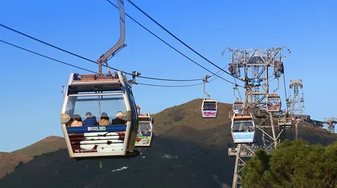 Ngong Ping 360 Cable Car Of Hong Kong Stock Footage 50131127
