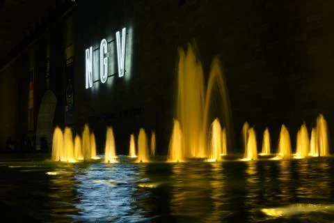 NGV by Night Stock Photos