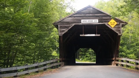 NH Covered bridge Stock Footage 113977611