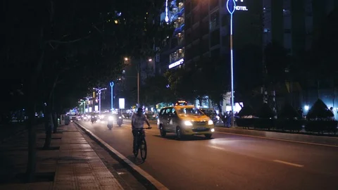 Nha Trang night view. Stock Footage 119065768