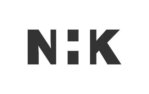 NHK logo design. Initial letter N H K bold font style for tech startups, co.. Stock Illustration
