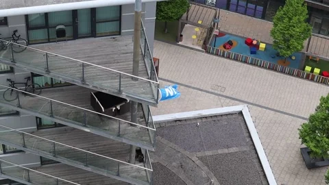 NHS Flag Stock Footage 130185262