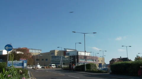 NHS Hospital timelapse, time-lapse of the Queen Mary Hospital in London England Stock Footage 44100344