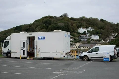 NHS Mobile Eye Screening Stock Photos