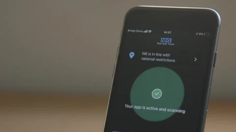 NHS Test and Trace App - Location data Stock-Footage 143482276