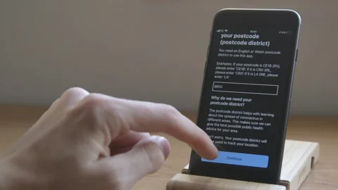 NHS Test and Trace - Postcode search Stock-Footage 143482349