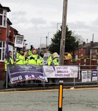NHS workers strike 스톡 사진