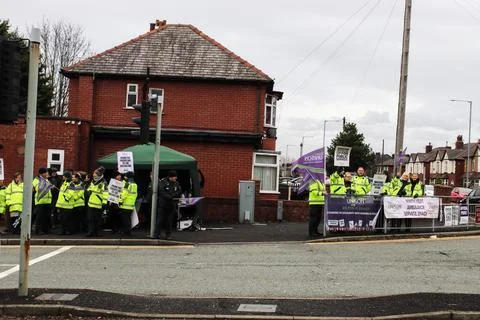 NHS workers strike 스톡 사진