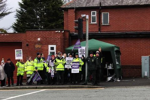 NHS workers strike 스톡 사진