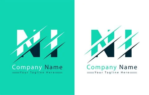 NI Letter Logo Vector Design Template Elements Illustrazione stock