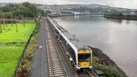 NI Railway Train Stock Footage 161213659
