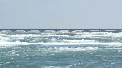 Niagara dam [during solar eclipse] 4 Video stock 82734267
