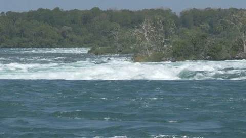 Niagara dam [during solar eclipse] 2 Stock Footage 82734774