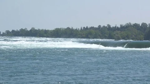 Niagara dam [during solar eclipse]  Video stock 82735020
