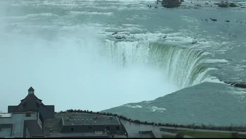 Niagara falls from above Stock Footage 10681776