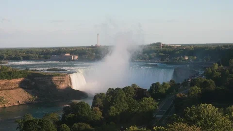 Niagara Falls From Above Stock Footage 91734549