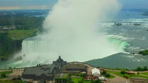Niagara falls from above Stock Footage 141018702