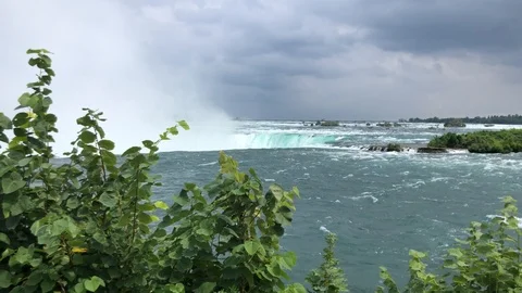 Niagara Falls and brush Stock Footage 114050877