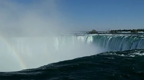 Niagara Falls and Rainbow Stock Footage 12527493