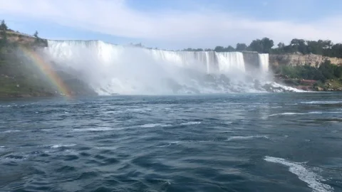 Niagara Falls and rainbow Stock Footage 113990510