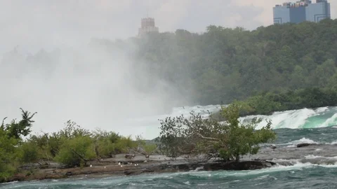 Niagara Falls and vapor Stock Footage 113993650
