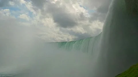 Niagara falls from below the waterfall pov Stock Footage 141018695
