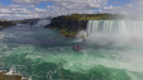Niagara Falls - Boat - 2 Stock Footage 75799690