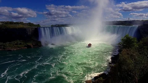 Niagara Falls - Boat Stock Footage 75799165