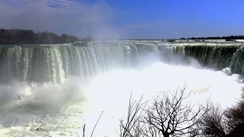 Niagara Falls on the border between Canada and the United States. Stock Footage 341691974