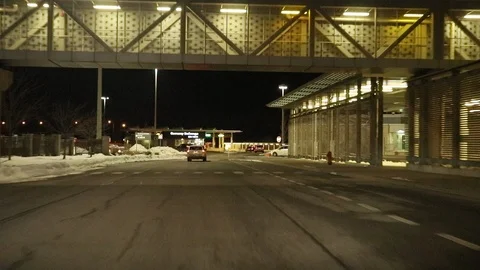Niagara Falls Border Crossing Back to Canada Niagara Falls New York USA Stock Footage 126979434