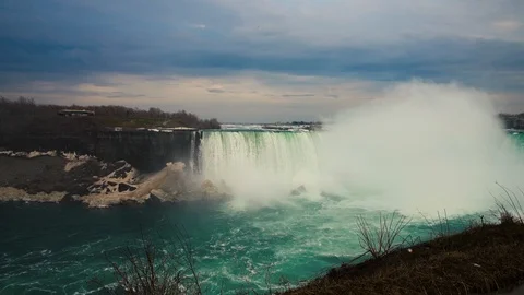 Niagara Falls from Canada Video stock 116556320