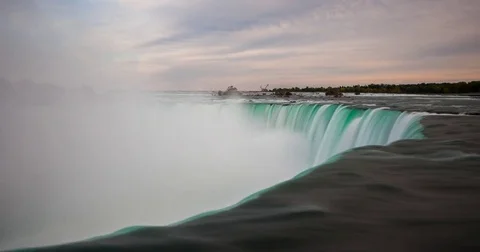 Niagara Falls, ON, Canada - Horseshoe Falls - Timelapse zoom in Stock Footage 75280772