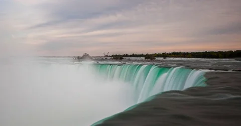 Niagara Falls, ON, Canada - Horseshoe Falls - Timelapse zoom out Stock Footage 75280798