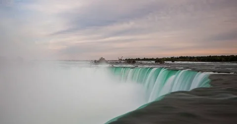 Niagara Falls, ON, Canada - Horseshoe Falls - Timelapsepan left Stock Footage 75280830
