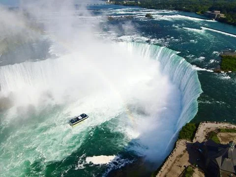 Niagara Falls Canada Side Aerial Pictures (48MP) Stock Photos
