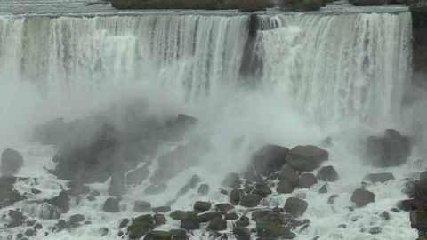 Niagara Falls From The Canadian Side Stock Footage 120407466