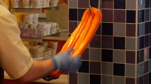 Niagara Falls Candy Lollipop Making By Hand Video stock 22348188