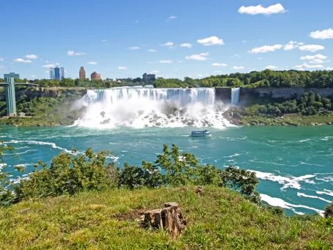Niagara Falls, a complex of waterfalls on the Niagara River Stock Photos