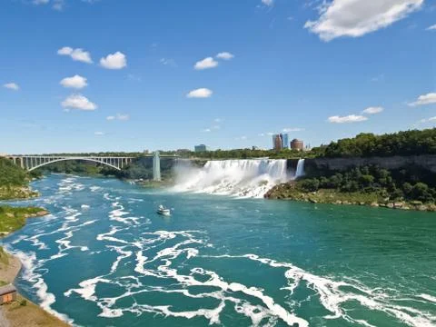 Niagara Falls, a complex of waterfalls on the Niagara River Foto stock