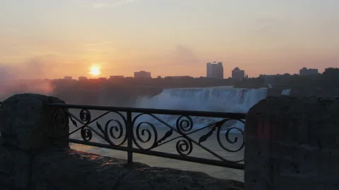 Niagara Falls at dawn Video stock 218238813
