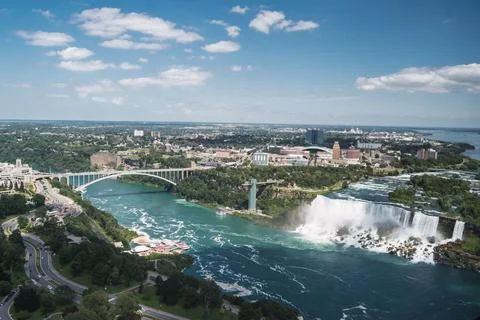 Niagara Falls drone view Stock Photos