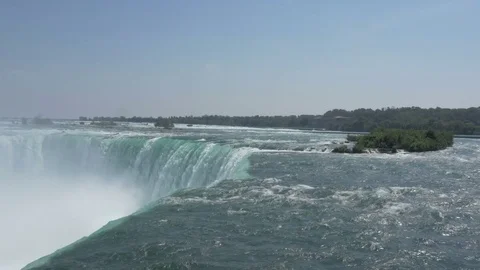 Niagara falls [during solar eclipse] waterflow 1 Stock Footage 82737044