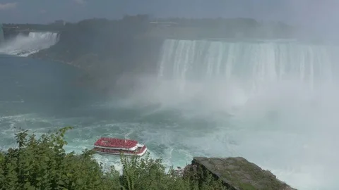 Niagara falls [during solar eclipse] 7 Stock Footage 82739841